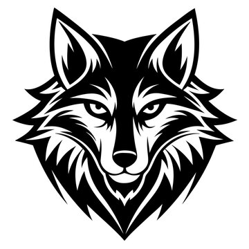 wolf head vector