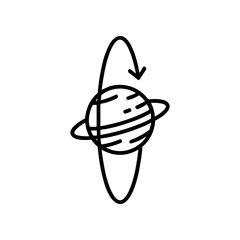 Saturn Planet with Ring System Orbit. © giannheno7697q