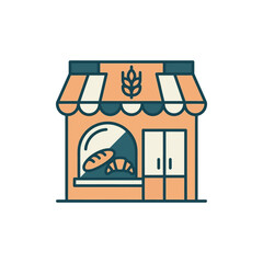 Obraz premium Bakery storefront with bread display.