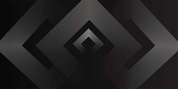 Sophisticated Cyber Security Banner Design with Centered Abstract Linear Shapes