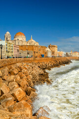 Spain. Cadiz. Ancient historic city on the Atlantic Ocean. Santa Cruz Cathedral. Travel and tourism in beautiful cities of Spain  © Alvov