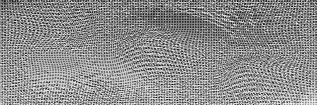 Black polka dots seamless pattern on white background. Halftone minimalist abstract wall in diagonal lines.
