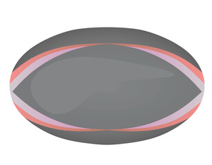 Grey rugby ball. vector illustration © marijaobradovic