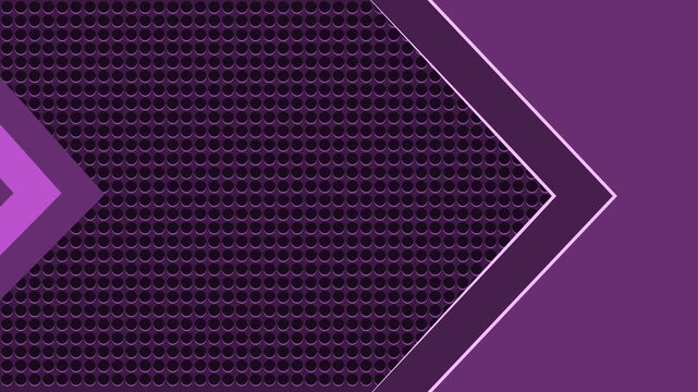 Chevron arrows over honeycomb metal background animation