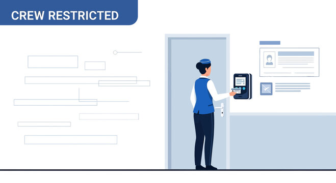 Employee Access Control System, Crew Restricted Area, Security Scan