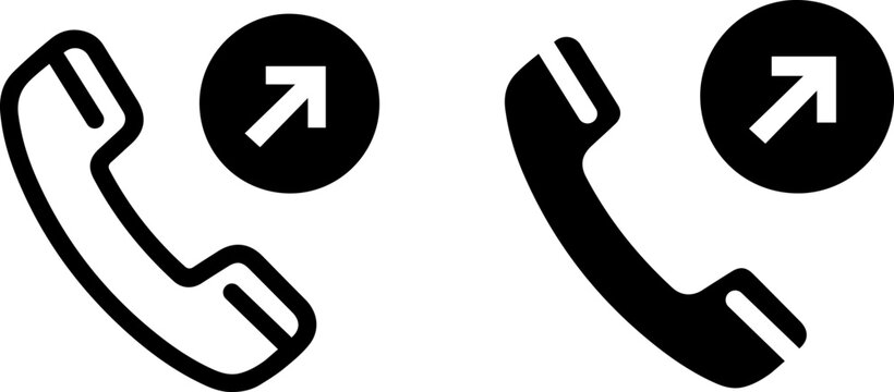 Outgoing call icon set