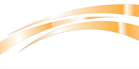 Obraz premium Abstract Orange Flowing Ribbon Wave Background For Corporate Banner And Modern Design Header