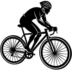 Naklejka premium silhouette of a cyclist