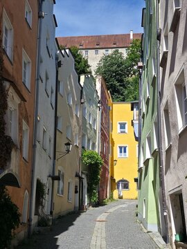 Burghausen Panorama Burg und Altstadt, Bayern, Deutschland