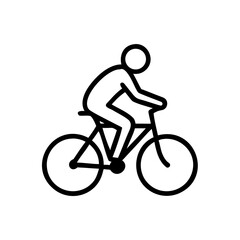 Obraz premium cyclist silhouette vector