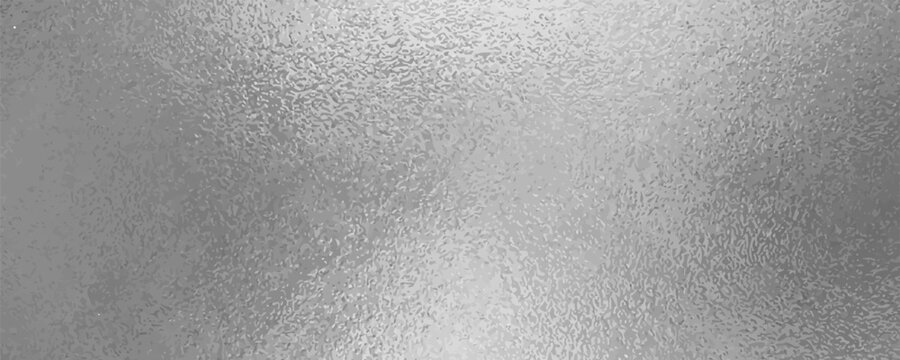 Shiny silver foil metallic texture - glossy gray steel gleaming surface, frosted glass effect with blur glare reflection, bright polished metal material.