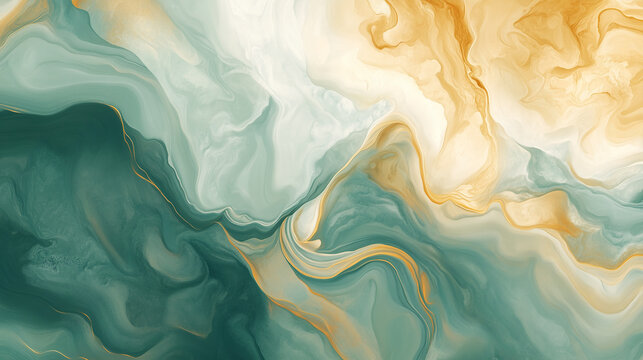 Organic Flowing Gradient Background with Earthy Greens and Natural Light Rays