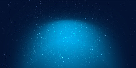 Dark deep blue universe background with bright stars and milky way forming abstract outer space galaxy. Cosmic night sky for astronomy theme. © Muis