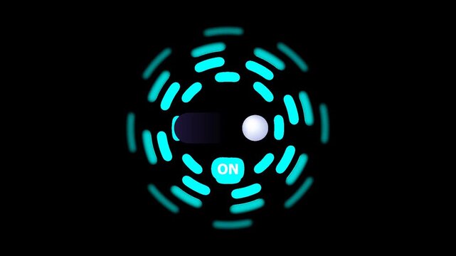 toggle switch turning on and off