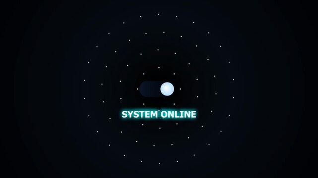 system online and offline toggle animation