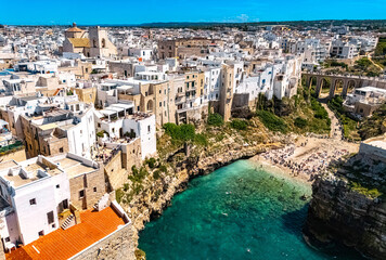 Obraz premium View of Polignano a Mare, Apulia, Italy