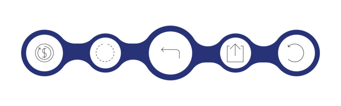 user interface outline icon set. repaying, selectioned circle, curve left arrow, refresh left arrow and more. linear vector collection. editable stroke