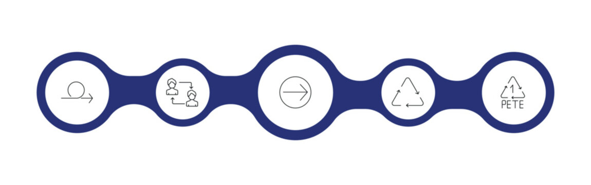 user interface outline icon set. loop arrow, exchange personel, arrow pointing right, 1 pete and more. linear vector collection. editable stroke