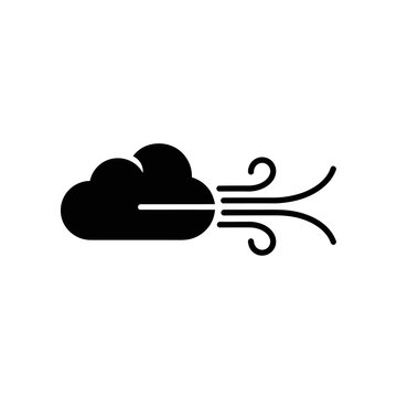 Black Cloud with Wind Blowing Out.