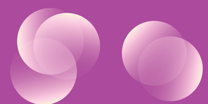Abstract Vibrant Magenta Background with Soft Overlapping Circular Shapes for Modern Creative Marketing Ads Banner, Trend Youth Social Media Post, and Fashion Brand UI UX Backdrop