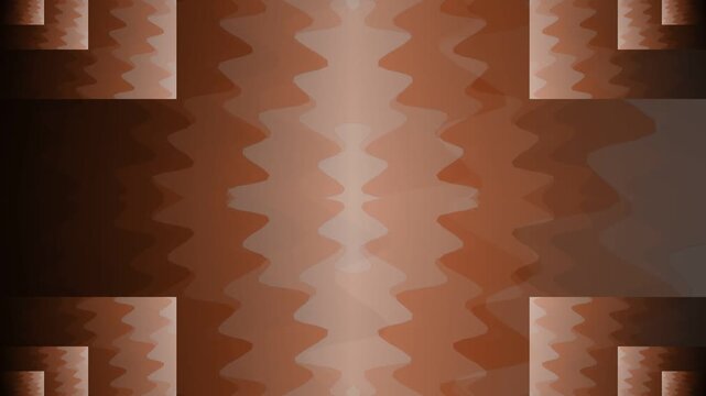 Abstract brown geometric pattern with wavy lines and gradient background