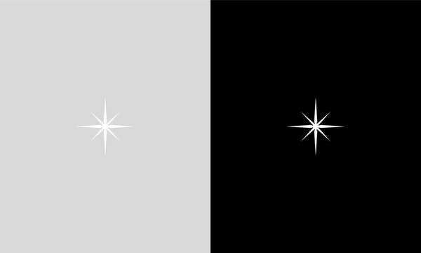 white sparkle light effect with glowing silver star burst rays isolated transparent background overlay