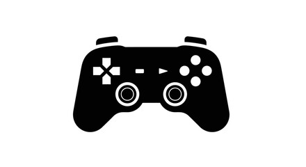 Black video game controller illustration. © aditya