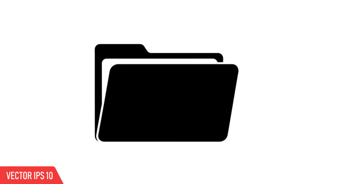 Black folder icon with tab.