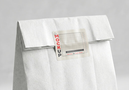 Sticker Closing Bag Mockup