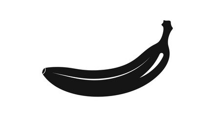 Black banana fruit single object. © nauva