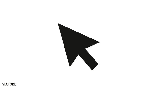 Black computer mouse cursor icon.