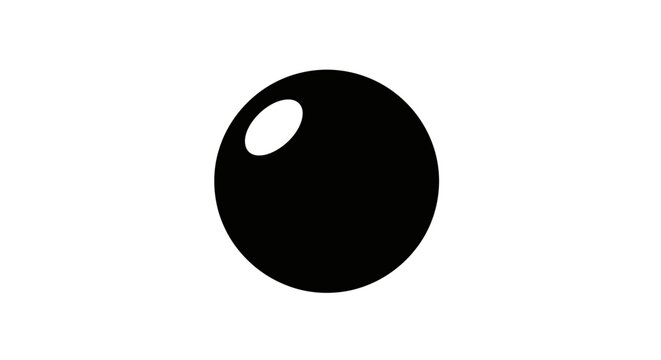 Black eight ball pool cue ball.