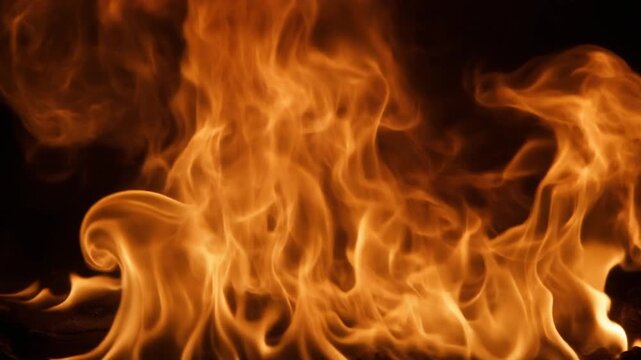 物理学に基づいた渦巻く炎、ダイナミックでリアルな炎の動きの高解像度スローモーション