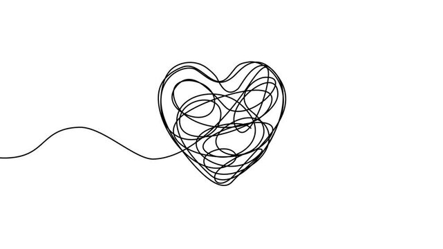 heart line art animation video