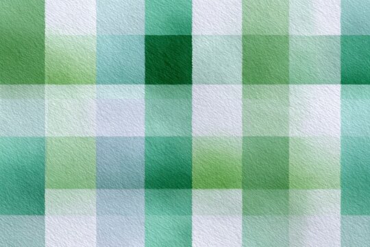 green gingham pattern, soft watercolor