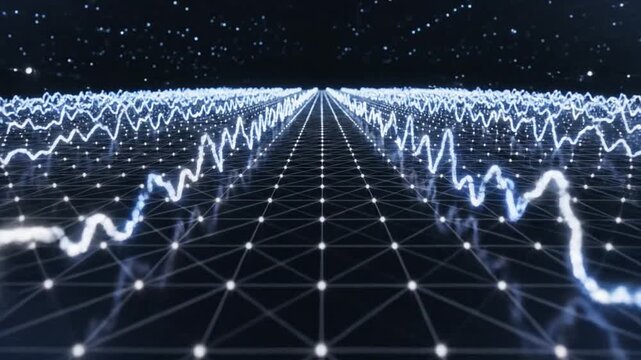 Light Pulses Creating a Vast Grid of Energy in an Interconnected Design