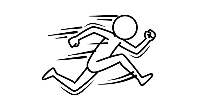 Person Running in Motion Fast Pace.