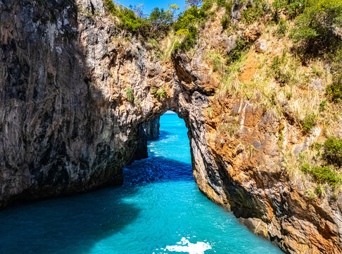 Arcomagno Beach or Beach of the Great Arch near San Nicola Arcella, in the province of Cosenza, Calabria, Italy