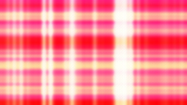 Blurred plaid pattern in shades of red, pink, and pale yellow