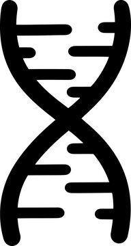 Stylized black dna helix illustration