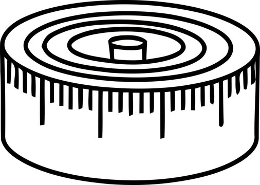 Tailor's Measuring Tape Icon - Sewing, Fashion, Crafting Tool