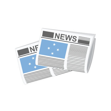 Micronesia, Federated States Newspapers News Vector Illustration