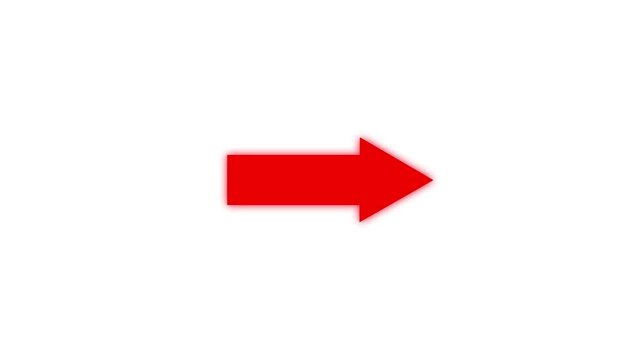 glowing arrow pointing direction on black background.Abstract red arrow progress.