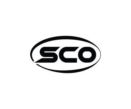 SCO Abstract Modern Lettermark Logo Design. Calligraphy professional initials vector logo Design.
