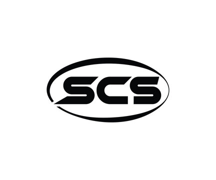 SCS Abstract Modern Lettermark Logo Design. Calligraphy professional initials vector logo Design.