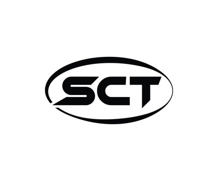 SCT Abstract Modern Lettermark Logo Design. Calligraphy professional initials vector logo Design.
