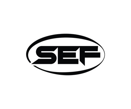 SEF Abstract Modern Lettermark Logo Design. Calligraphy professional initials vector logo Design.