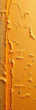 Peeling Yellow Paint Texture on Weathered Wall