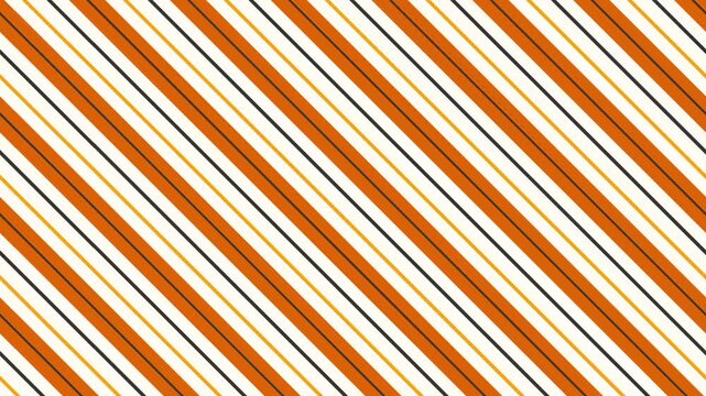 Diagonal Stripes Pattern in Orange, Yellow, and Navy on White Background