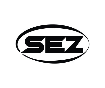 SEZ Abstract Modern Lettermark Logo Design. Calligraphy professional initials vector logo Design.